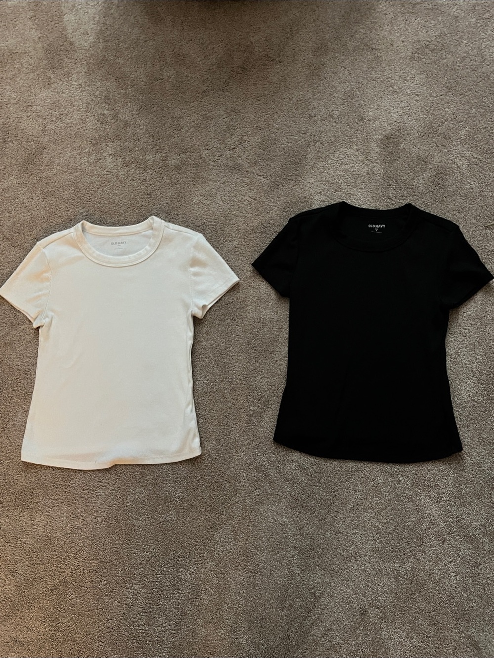 Old Navy Women’s (2) Short-Sleeve Crew Tees - 1-Black & 1- White